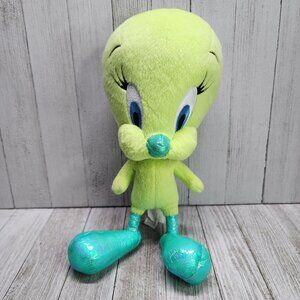 Warner Bros Looney Tunes Tweety Bird Plush Back In Action Green 9.5'' Tall